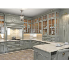 Роскошный серый шейкер в стиле кухонного хранения шкаф